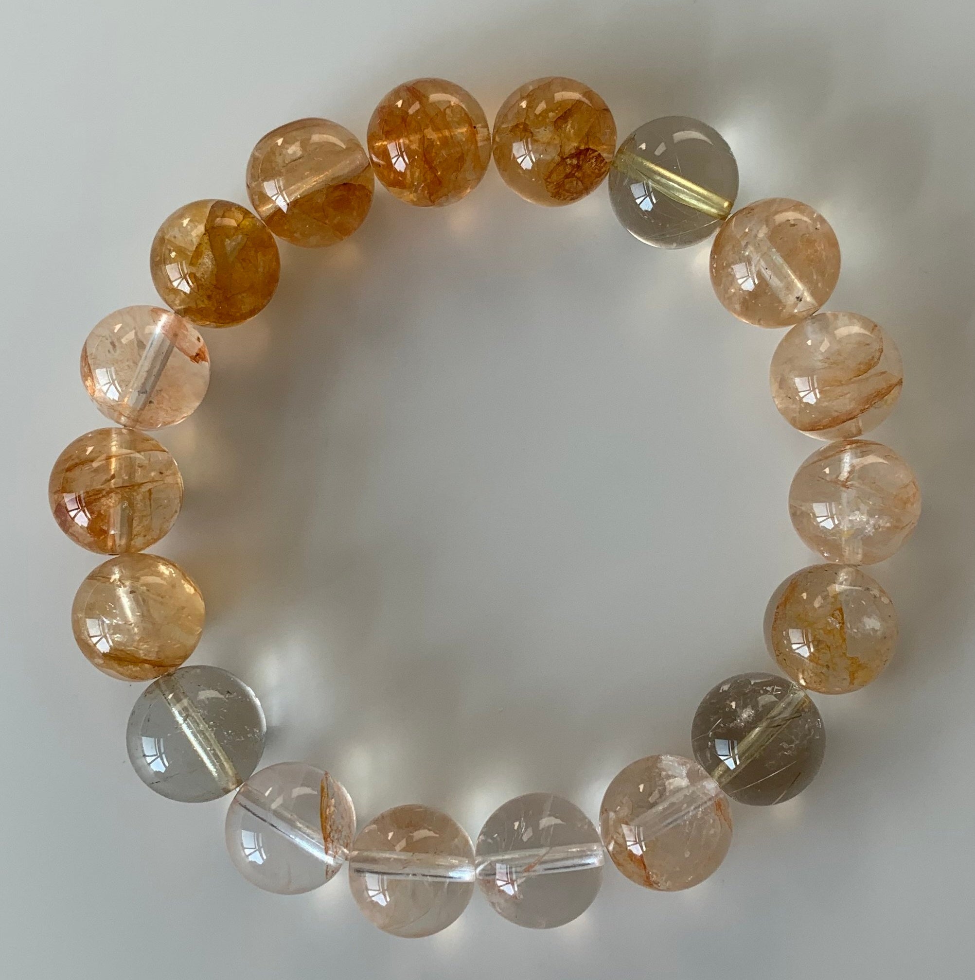 Golden Rutilated Quartz & Citrine Bracelet