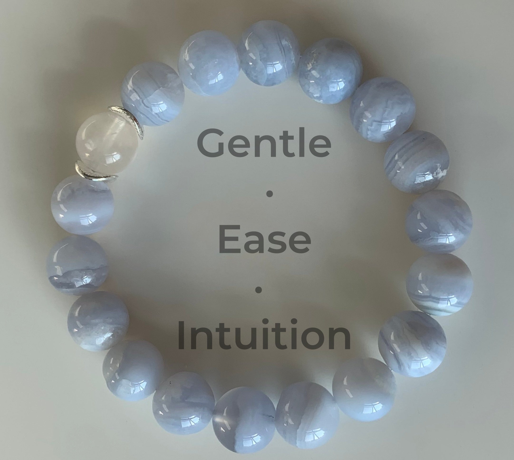 Blue Lace Agate & Moonstone bracelet.