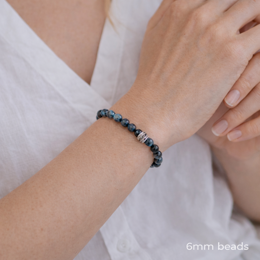 Blue Tiger’s Eye × Gold Obsidian Bracelet