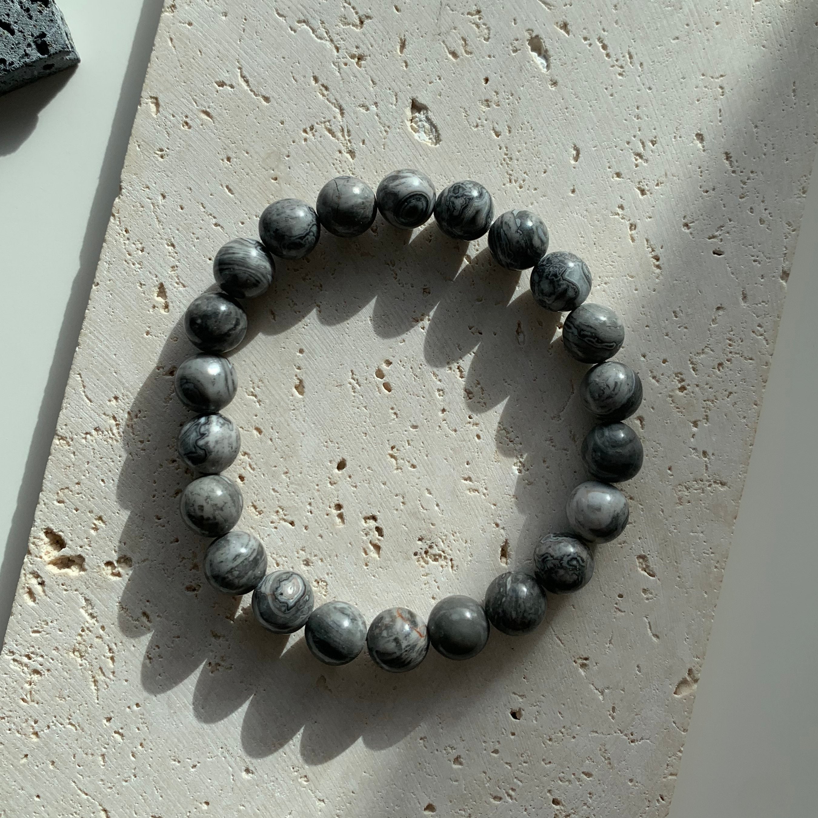 Grey Jasper (Picasso Jasper) Balance Bracelet