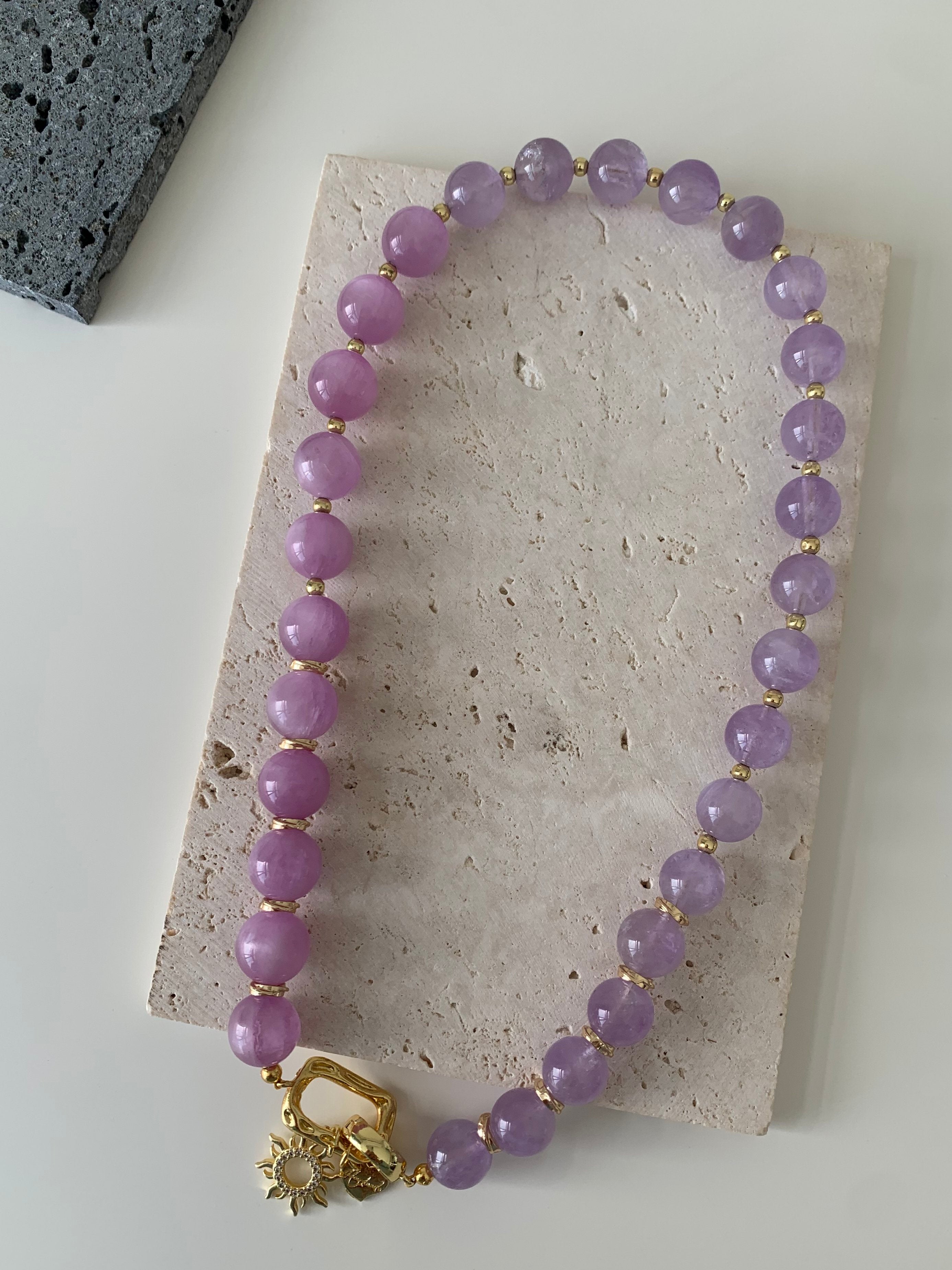 Dual Amethyst Balance Necklace