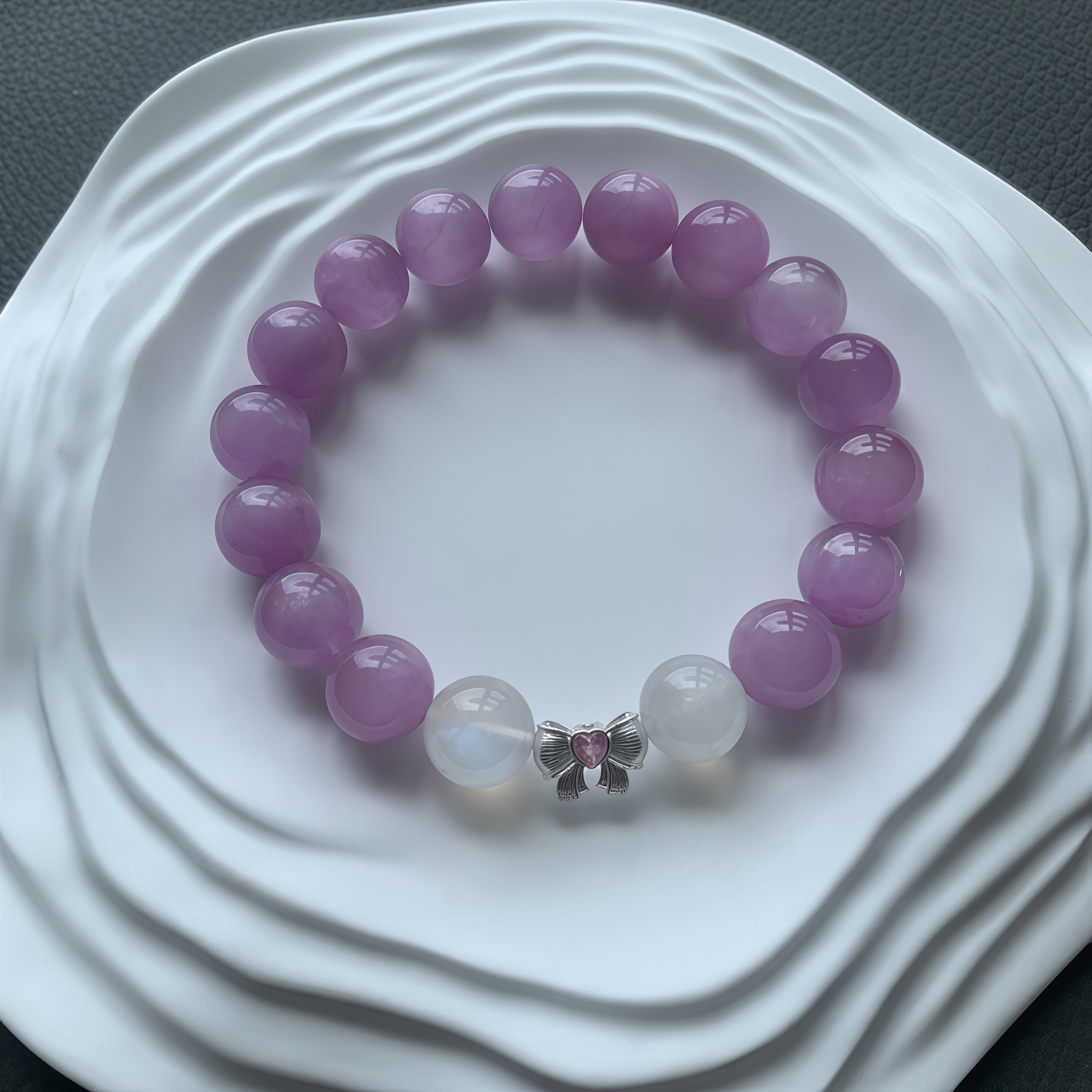 Lavender Amethyst & Moonstone Butterfly Bracelet