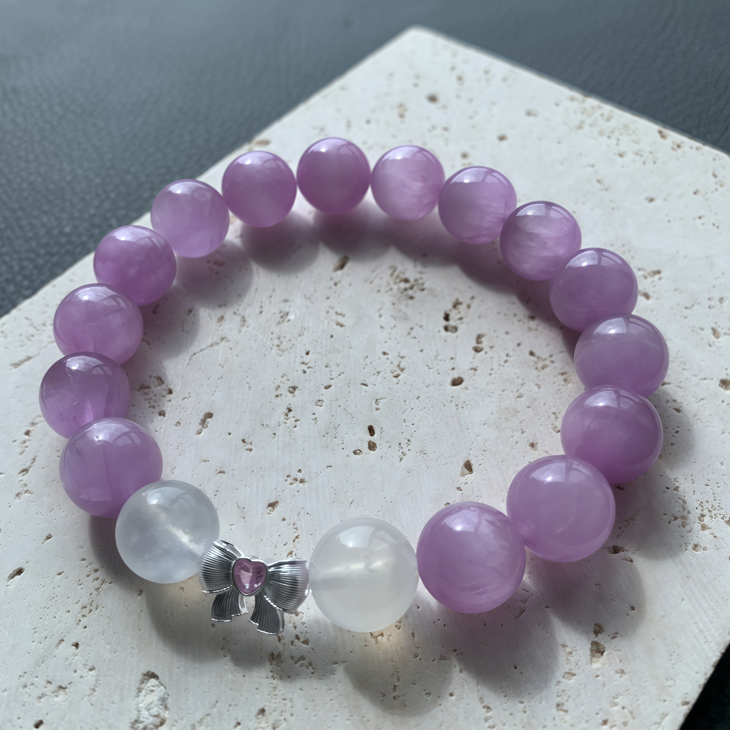 Lavender Amethyst & Moonstone Butterfly Bracelet