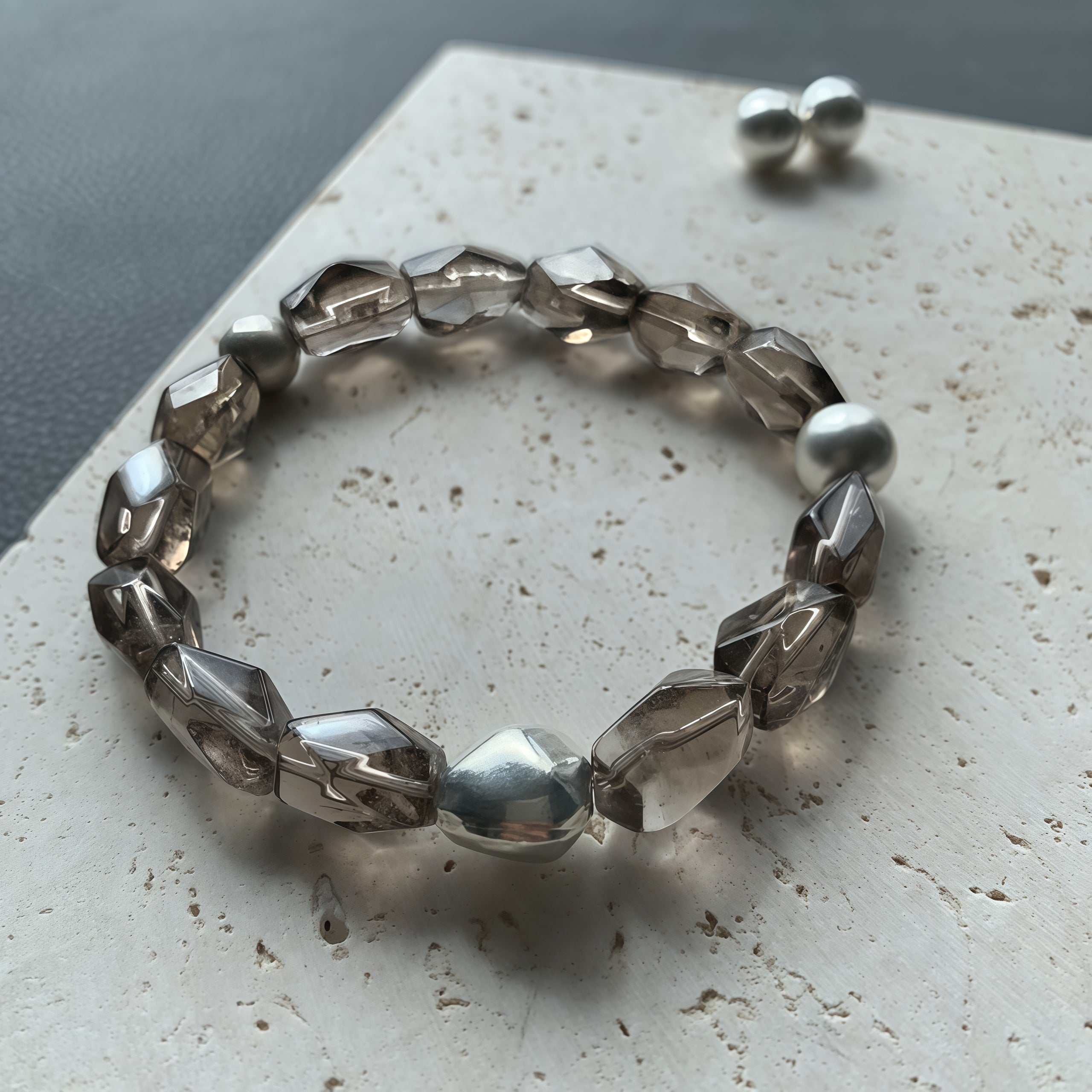 Smoky Quartz Grounded Balance Bracelet