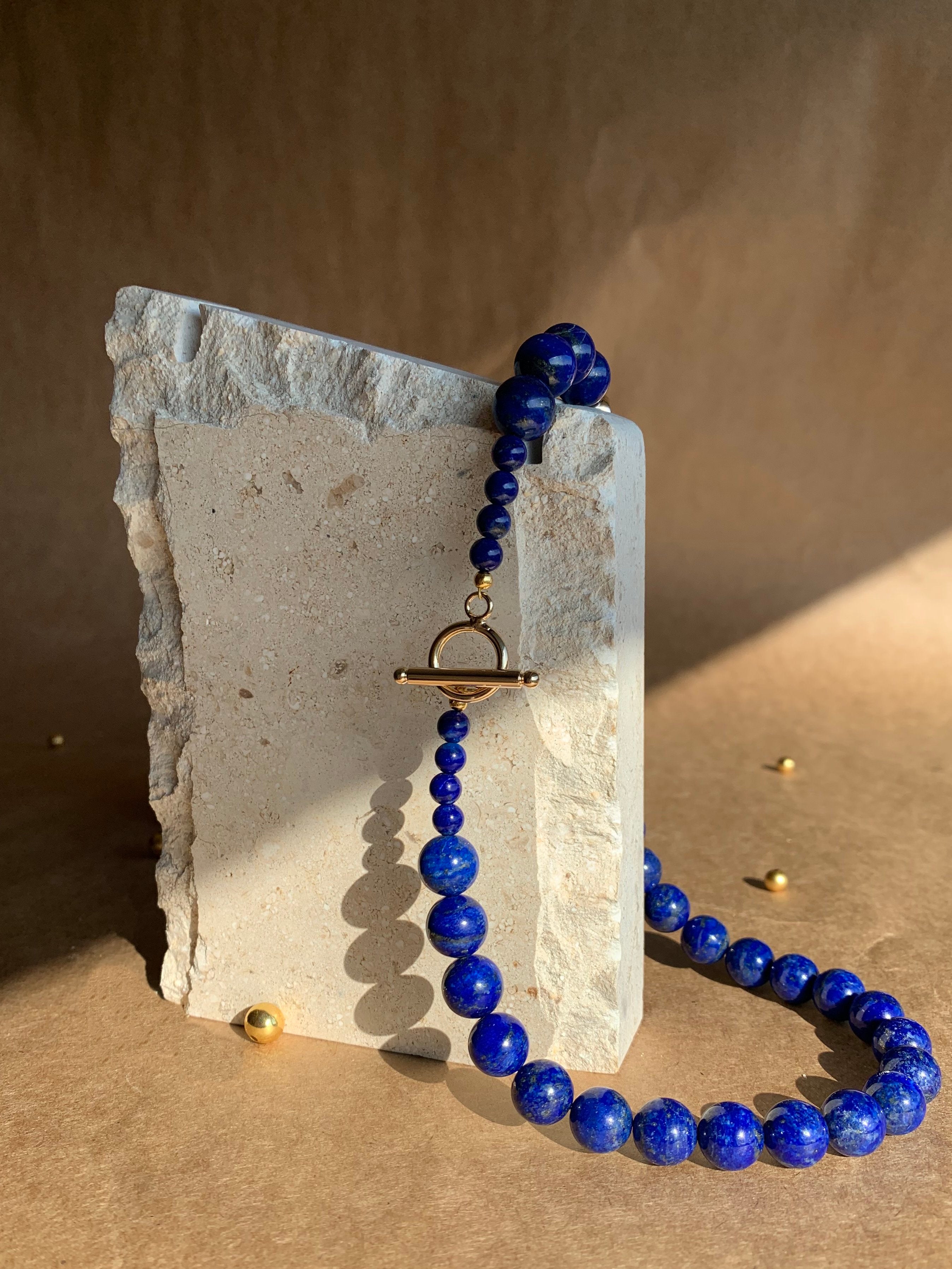 Midnight Blue Energy Bead Necklace