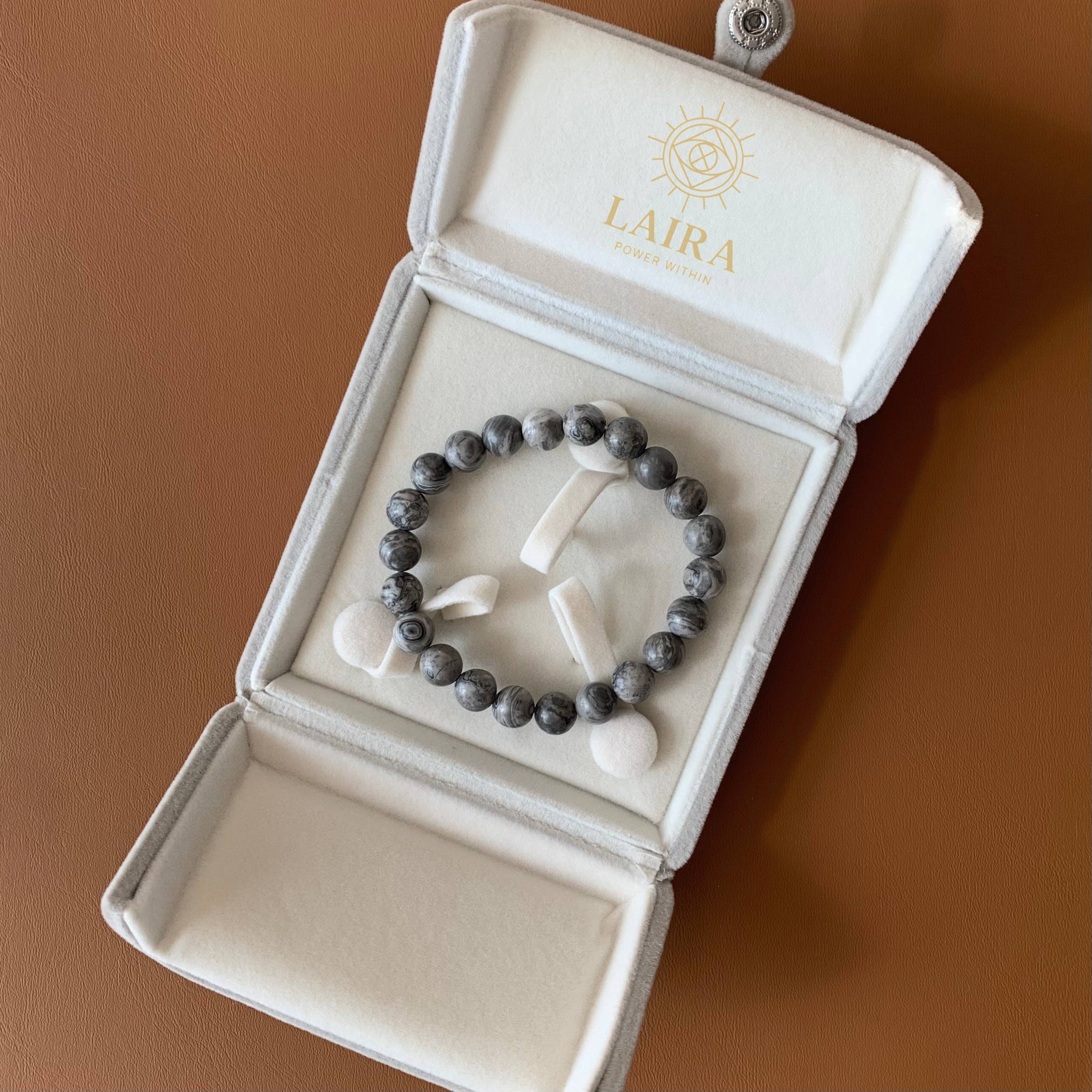 Grey Jasper (Picasso Jasper) Balance Bracelet